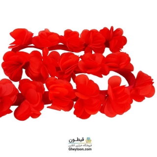 گل حریر ساتن سایز بزرگ قرمز