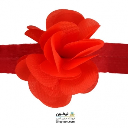 گل حریر ساتن سایز بزرگ قرمز