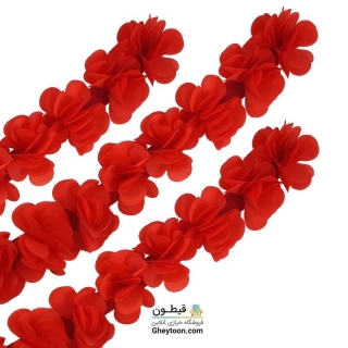 گل حریر ساتن سایز بزرگ قرمز
