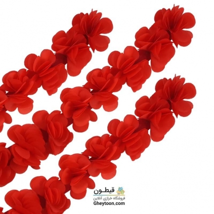 گل حریر ساتن سایز بزرگ قرمز