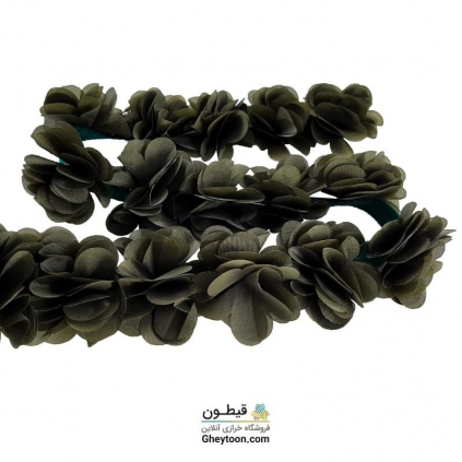 گل حریر ساتن سایز بزرگ سبز ماشی