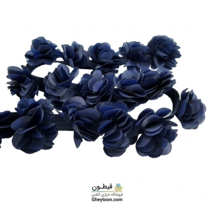 گل حریر ساتن سایز بزرگ آبی نفتی