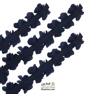 گل حریر ساتن سایز بزرگ آبی نفتی