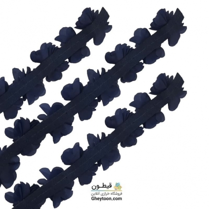 گل حریر ساتن سایز بزرگ آبی نفتی