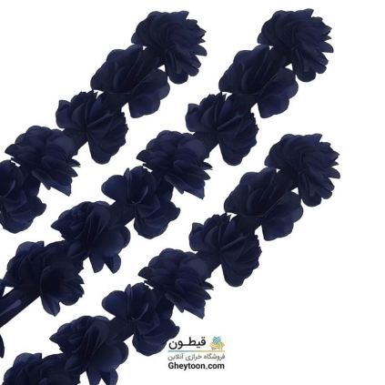 گل حریر ساتن سایز بزرگ آبی نفتی