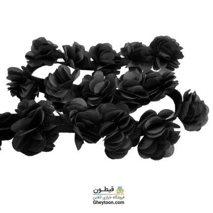 گل حریر ساتن سایز بزرگ مشکی