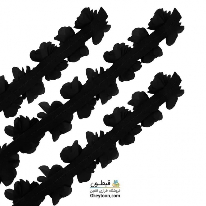گل حریر ساتن سایز بزرگ مشکی