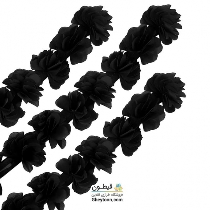 گل حریر ساتن سایز بزرگ مشکی