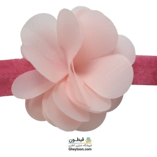 گل حریر ساتن سایز بزرگ صورتی کمرنگ