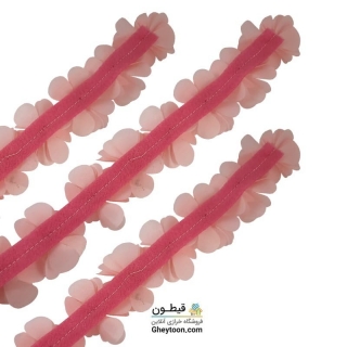 گل حریر ساتن سایز بزرگ صورتی کمرنگ