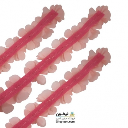 گل حریر ساتن سایز بزرگ صورتی کمرنگ