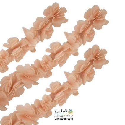 گل حریر ساتن سایز بزرگ کرم روشن