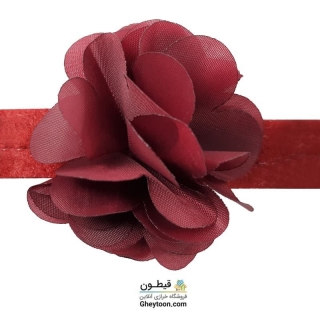 گل حریر ساتن سایز بزرگ زرشکی روشن