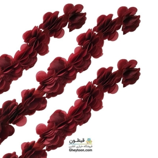 گل حریر ساتن سایز بزرگ زرشکی روشن