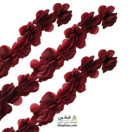 گل حریر ساتن سایز بزرگ زرشکی روشن