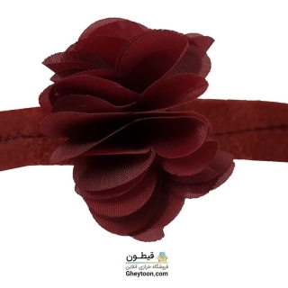 گل حریر ساتن سایز بزرگ زرشکی تیره