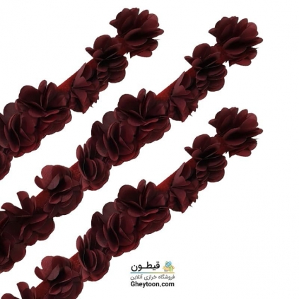 گل حریر ساتن سایز بزرگ زرشکی تیره