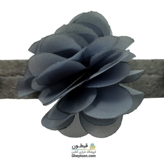 گل حریر ساتن سایز بزرگ طوسی روشن