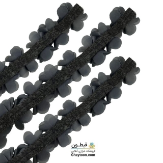 گل حریر ساتن سایز بزرگ طوسی تیره