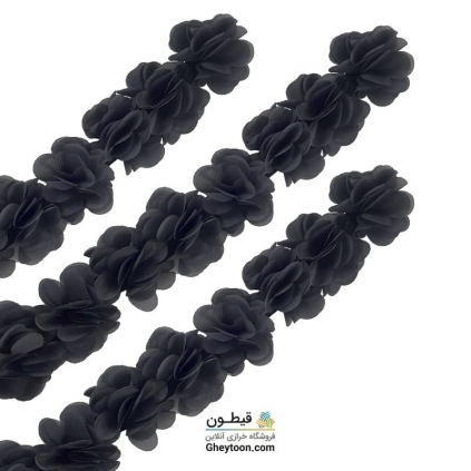 گل حریر ساتن سایز بزرگ طوسی تیره