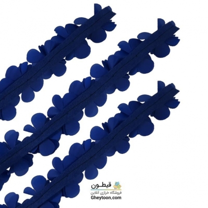 گل حریر ساتن سایز بزرگ آبی کاربنی