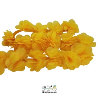 گل حریر ساتن سایز بزرگ زرد