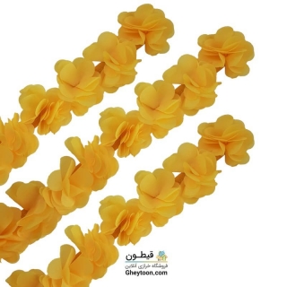 گل حریر ساتن سایز بزرگ زرد