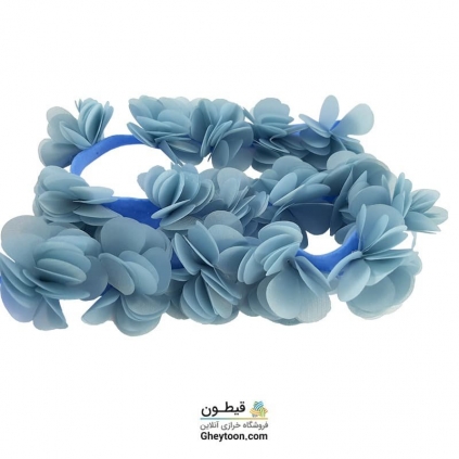 گل حریر ساتن سایز بزرگ آبی کمرنگ