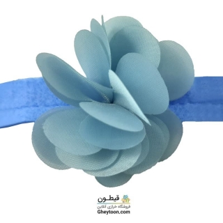 گل حریر ساتن سایز بزرگ آبی کمرنگ