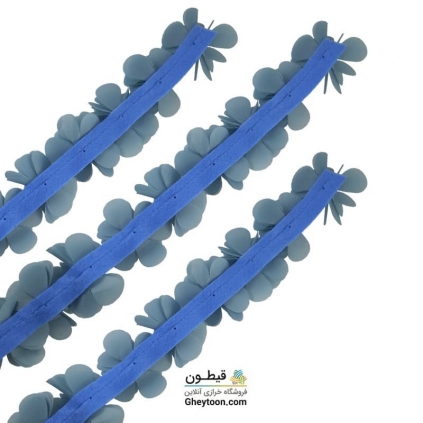 گل حریر ساتن سایز بزرگ آبی کمرنگ