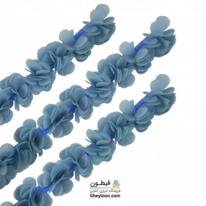 گل حریر ساتن سایز بزرگ آبی کمرنگ
