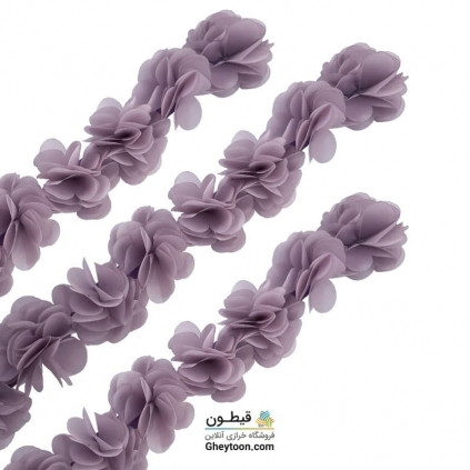 گل حریر ساتن سایز بزرگ یاسی