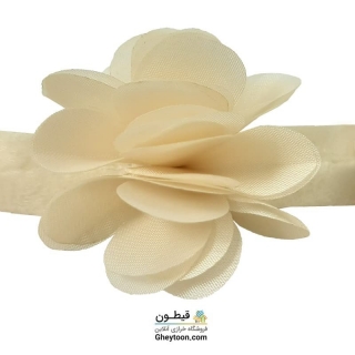 گل حریر ساتن سایز بزرگ لیمویی