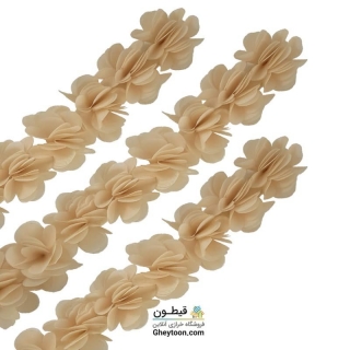 گل حریر ساتن سایز بزرگ لیمویی