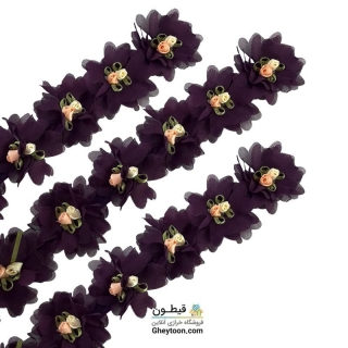 گل حریر شکوفه دار بنفش روشن