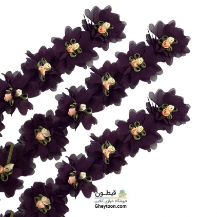گل حریر شکوفه دار بنفش روشن