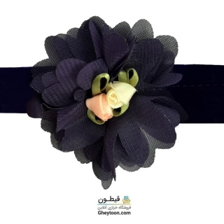 گل حریر شکوفه دار بنفش تیره