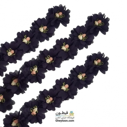 گل حریر شکوفه دار بنفش تیره