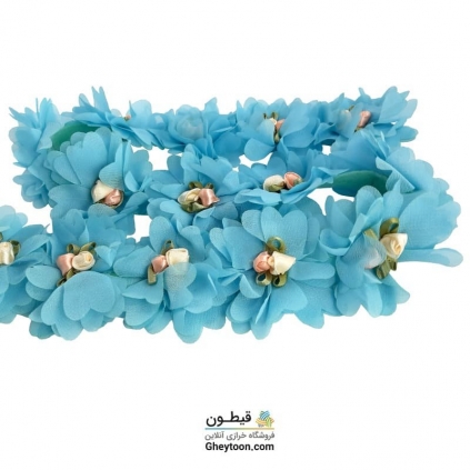 گل حریر شکوفه دار آبی روشن