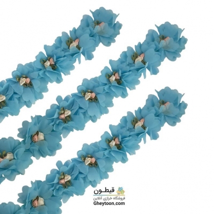 گل حریر شکوفه دار آبی روشن