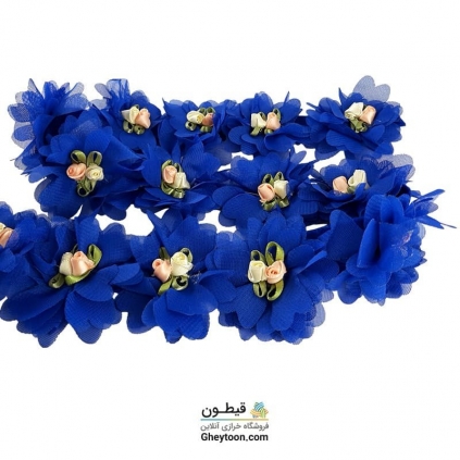 گل حریر شکوفه دار آبی کاربنی