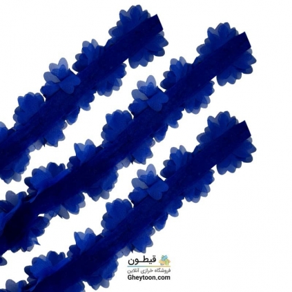 گل حریر شکوفه دار آبی کاربنی