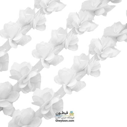 گل حریر جنس حریر سایز کوچک سفید