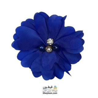 گل حریر نگین و مروارید دار تک