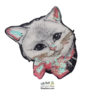 تکه دوزی عروسکی چراغ دار و موزیکال با صدای گربه مدل 001