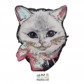 تکه دوزی عروسکی چراغ دار و موزیکال با صدای گربه مدل 001