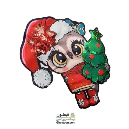 تکه دوزی عروسکی چراغدار جغد کریسمس