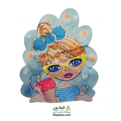 تکه دوزی عروسکی چراغ دار و موزیکال مدل 001