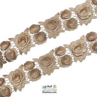 نوار گل طلایی3سایز