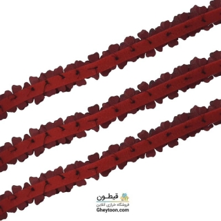 گل ریز دو لایه برجسته کریستال دار (مروارید کوچک) زرشکی تیره